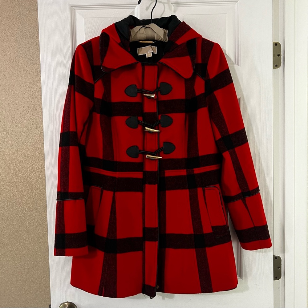 Michael Kors Women’s Jacket Red Plaid - Size 10
